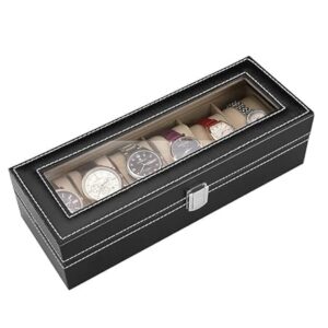 6 Slots Watch Organizer (Black)