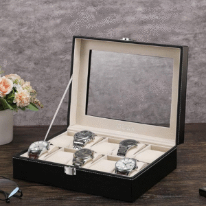 10 Slots Watch Organizer (Black)