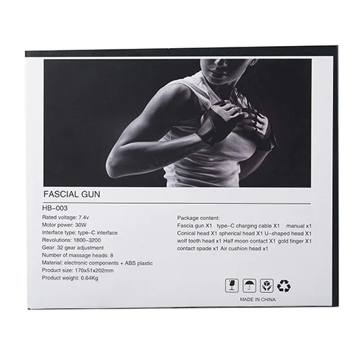 Fascial Massage Gun with 8 Head Attachements HB-003 - Image 3