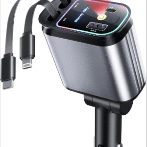 4-in-1 Starry Sky Car Charger – Multi-Port Fast Charging with LED Design
