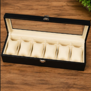 6 Grids Premium Quality Watch Box Leather Watch Box Soft Pillow