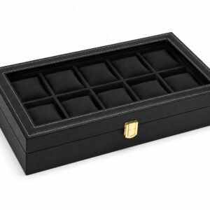 10 Slots Watch Organizer Black Soft Velvet Premium