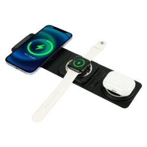 3-in-1 Foldable Wireless Charger for Mobile, iWatch and Earbuds