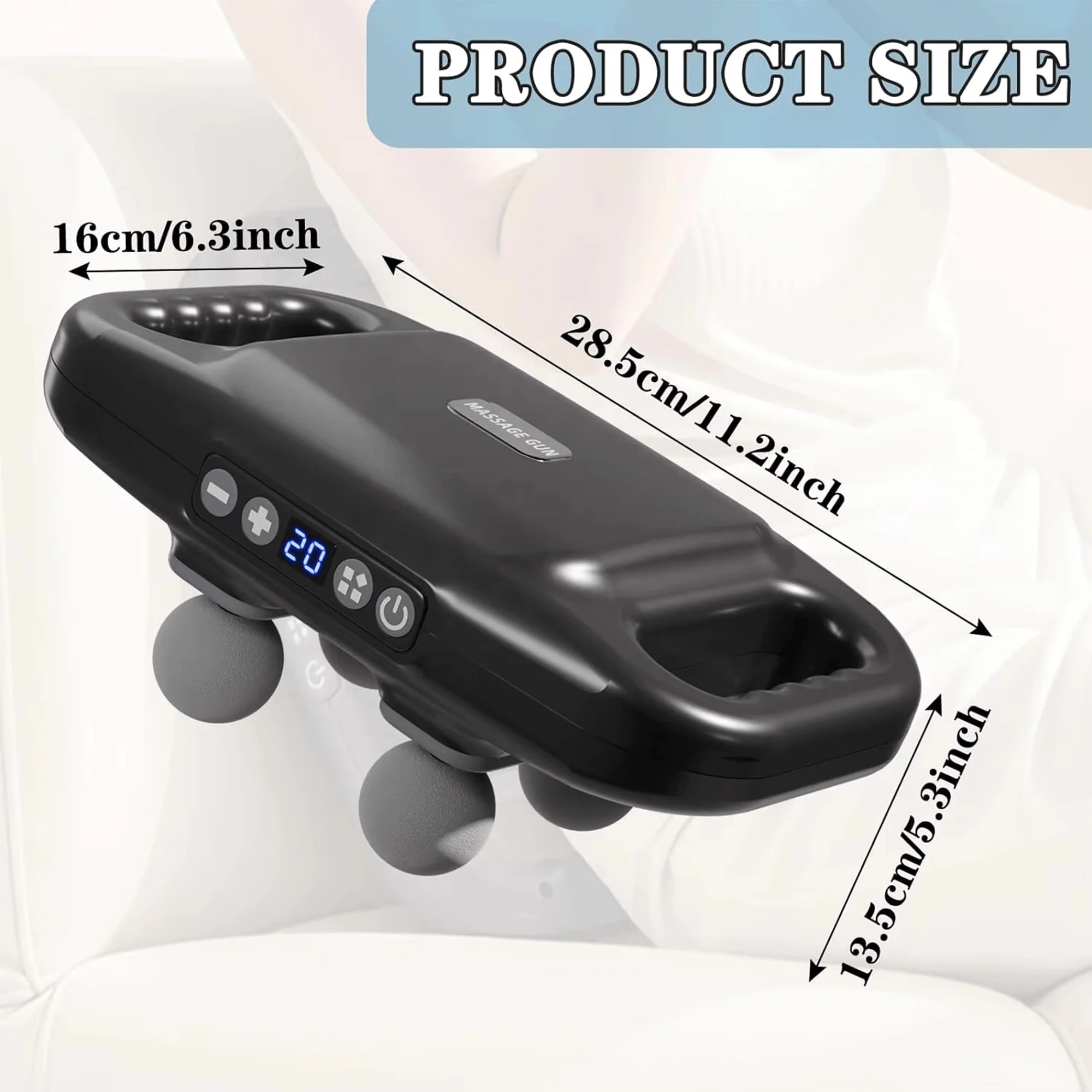 4 Head Multifunctional Handheld Massager (WHITE) - Image 3