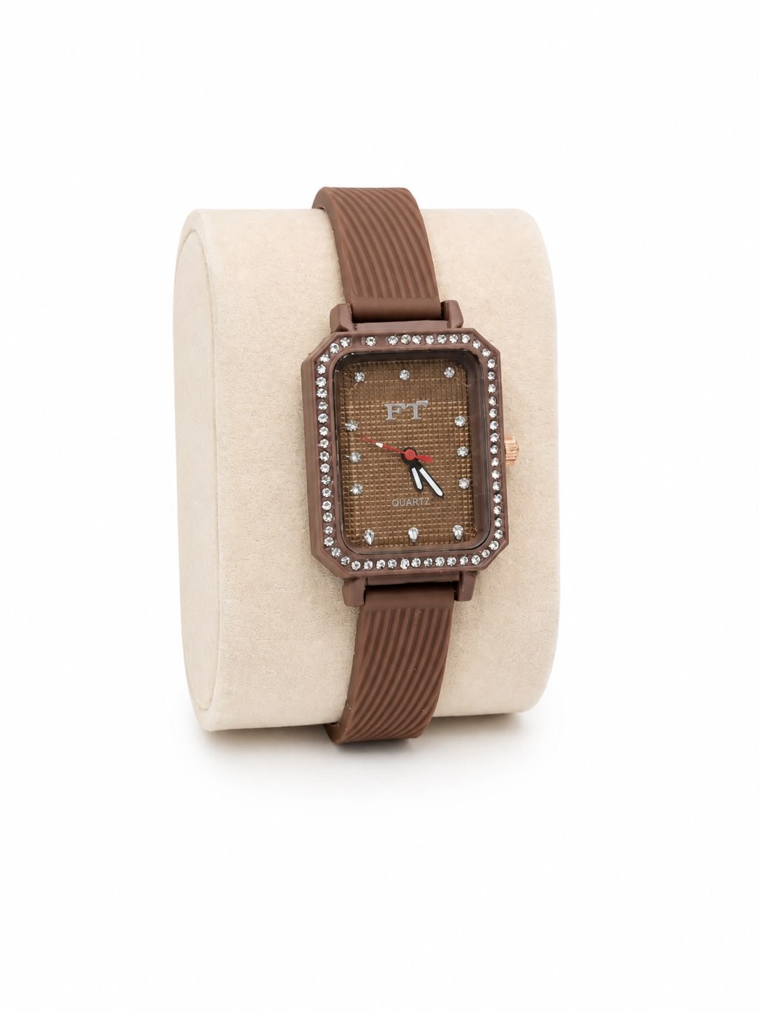 Square dial Girls Wrist Watch Brown Color