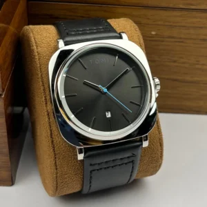 Men's Watch Date Leather Strap